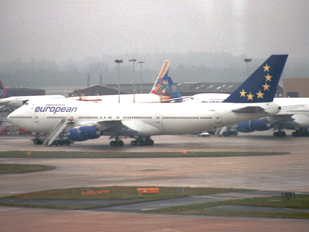 European Aviation Boeing 747-236B - G-BDXG @ LGW (3 December 2003)