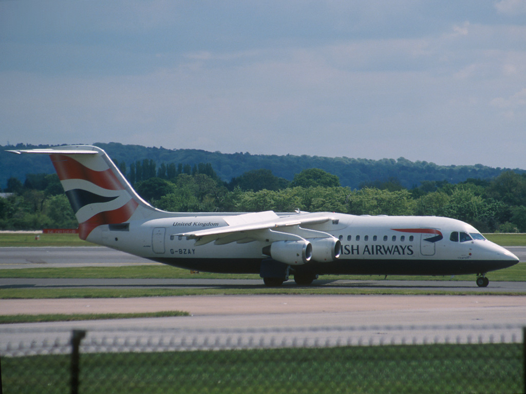 BA Citiexpress BAe Avro RJ100 - G-BZAY @ MAN (15 May 2003)