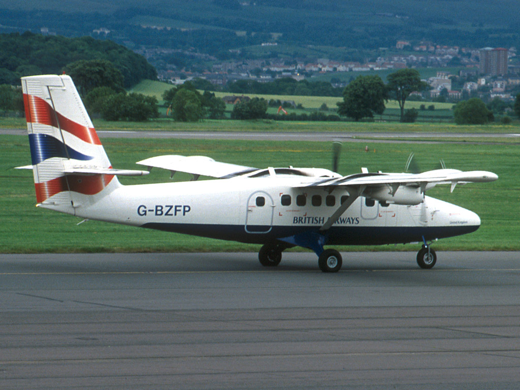 Loganair DHC6 Twin Otter - G-BZFP @ GLA (5 June 2003)