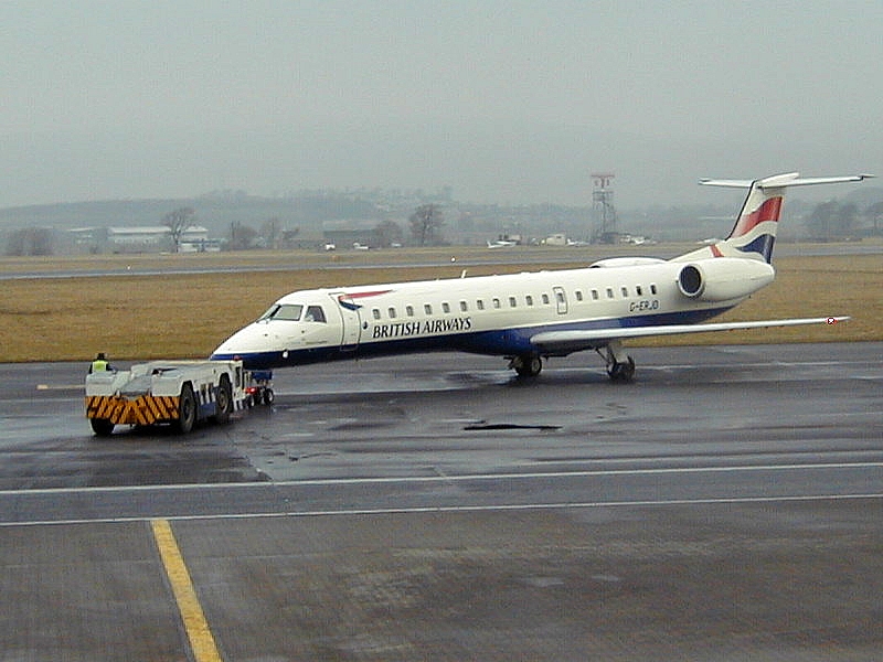 Brymon Airways EMB145EP - G-ERJD @ GLA (28 March 2001)