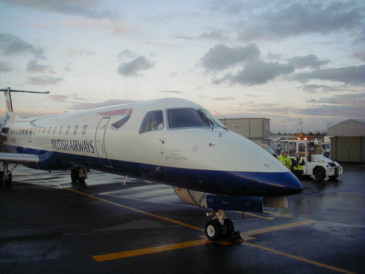 Brymon Airways EMB145EP - G-ERJF @ BRS (14 December 2000)