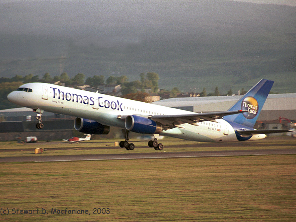 Thomas Cook Boeing 757-204 - G-FCLF @ GLA (15 May 2003)