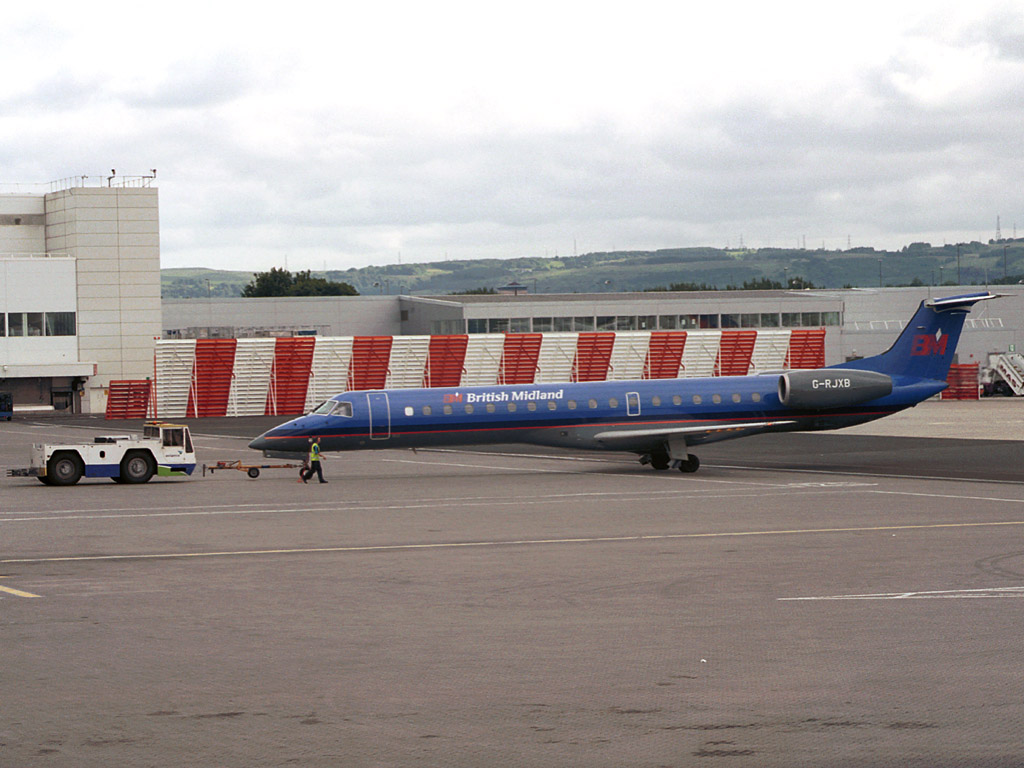 bmi British Midland ERJ145 G-RJXB @ GLA (24 June 2003)