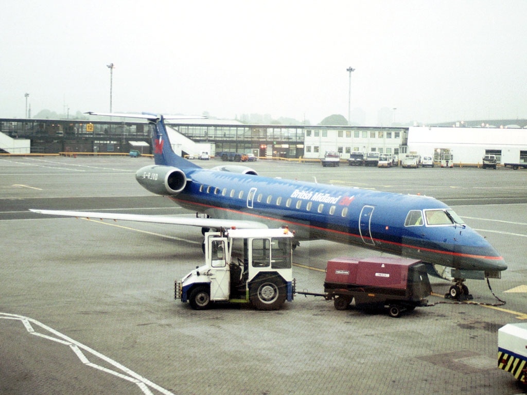 7 August 2003 (0615) bmi British Midland G-RJXD on stand 16 at Glasgow following an overnight stop