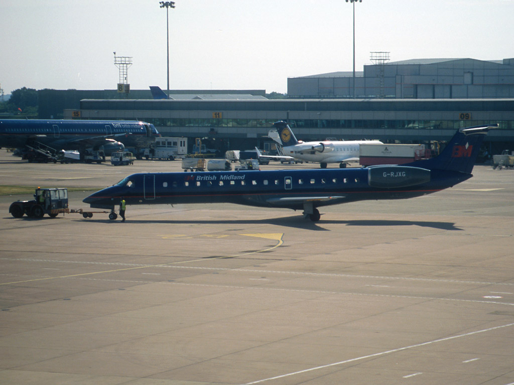 15 July 2003 (1705) bmi G-RJXG on pushback at MAN