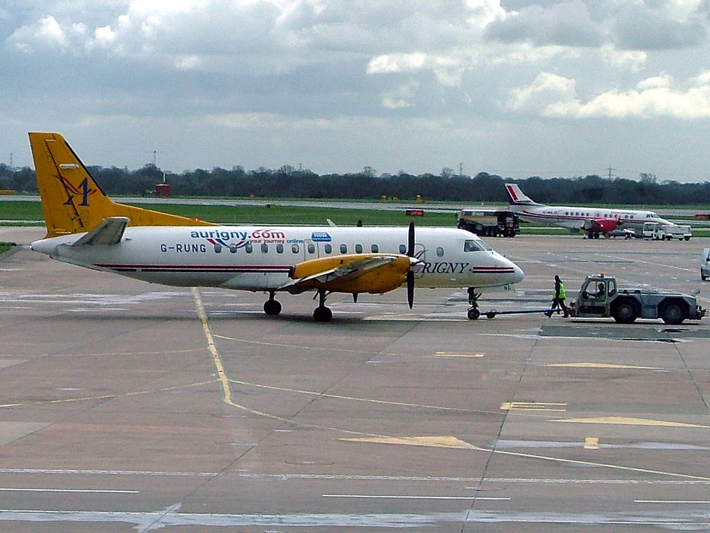 Aurigny Air Services Saab 340A - G-RUNG @ MAN (6 April 2004)