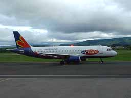 24 July 2002 (0755) C-GTDM Airbus A320 at GLA heading for Rwy 23