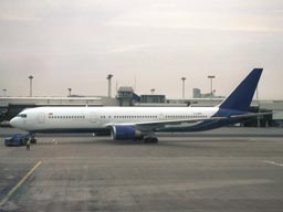 Mytravel Boeing 767-31KER on pushback @ GLA (4 September 2003)
