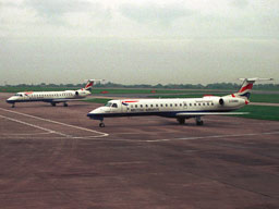 BRAL Embraer 145 - G-EMBL & G-EMBM @ MAN (21 October 2001)
