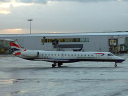20 Janaury 2003 BA Citiexpress G-ERJE being taxiing from stand 23 at GLA
