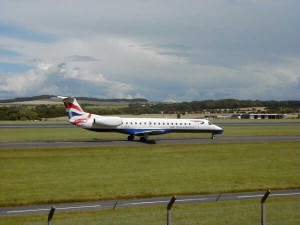 4 August 2001 (1417) G-ERJF BRY ERJ145 at PIK Taxiway K