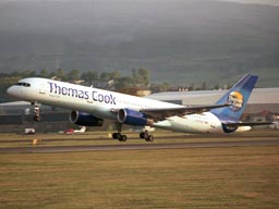 15 May 2003 (0628) G-FCLF rotating on Rwy 23 at GLA