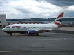 5 June 2003 (1715) G-GFFG taxiing onto stand 23 at GLA