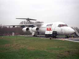 BAe RJX100 Prototype c/n E3378 on display at Avaition Park at MAN