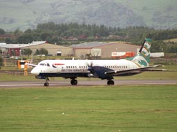 5 June 2003 (1707) G-MAUD landing on runway 23 at GLA