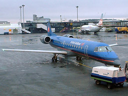 6 February 2003 (0819) bmi G-RJXB ERJ145 and bmiBaby G-ECAS B733 at GLA