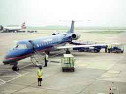 7 August 2003 (0740) bmi British Midland G-RJXD on stand 16 at Manchester after arrival from Glasgow