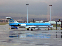 20 January 2003 (1600) G-UKFG KLMuk F100 at GLA Stand 8