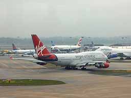 Virgin Atlantic Boeing 747-443 - G-VROM @ LGW (3 December 2003)