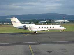 25 September 2003 (0816) N777KK taxiing towards GAT at GLA