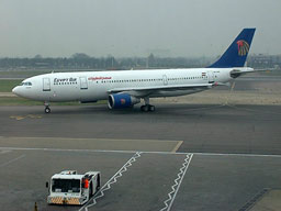 28 March 2003 (1624) SU-GAS taxiing from 09L at LHR